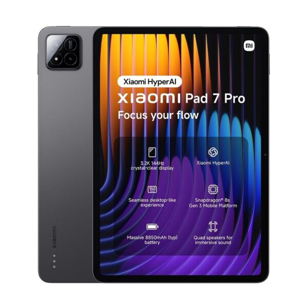 Xiaomi Pad 7 Pro 12GB/512GB - Gray (11-inch Android Tab with AI, Snapdragon 8s Gen 3, 50MP Camera, 67W HyperCharge and 1 Year Warranty)