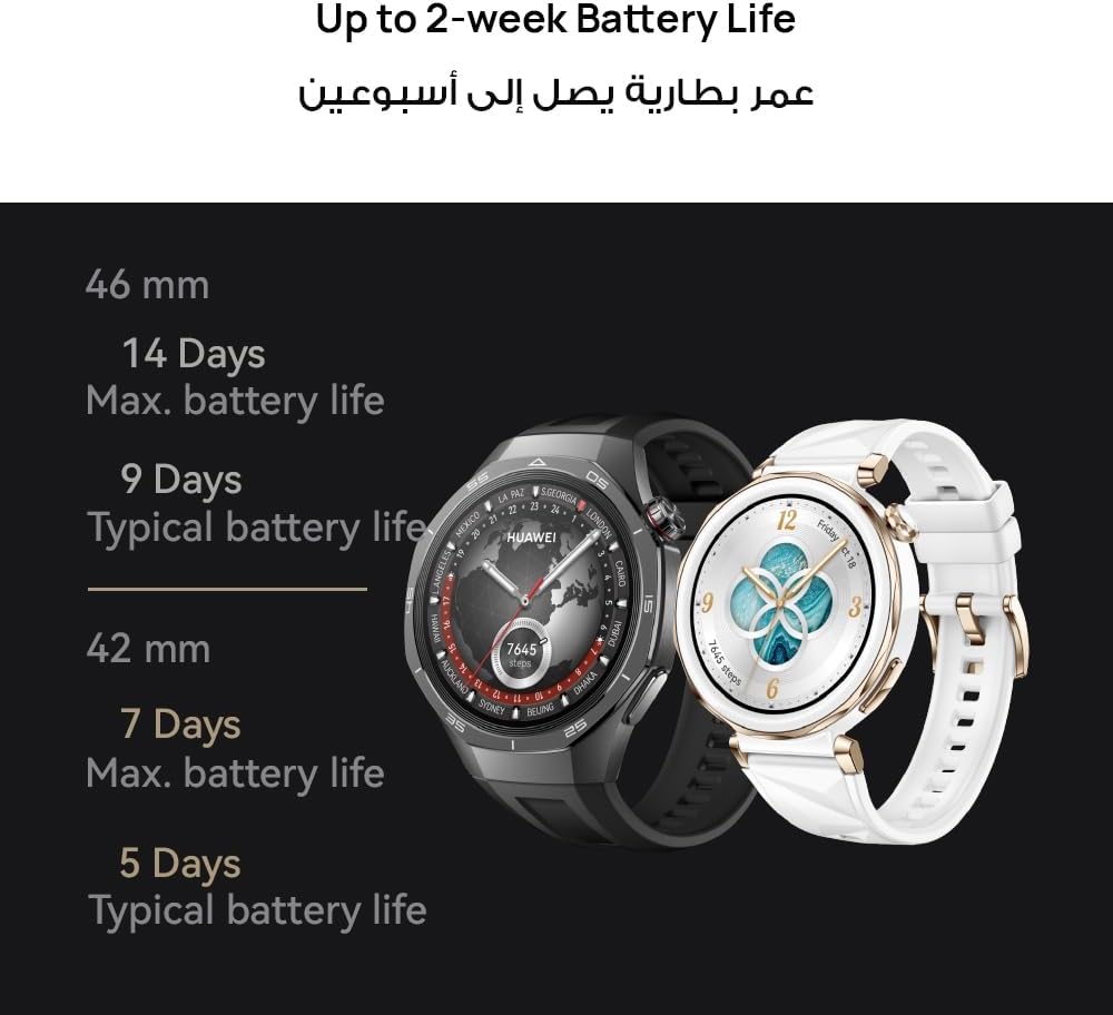 Huawei Watch GT5 Pro (46mm Smartwatch, Sharp-Edged Design,14 Days Battery Life, Pro-level Sports, Android & iOS Compatible) - Image 6
