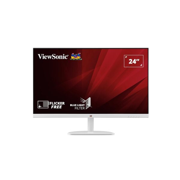ViewSonic VA2430-H-W-6 (White 24-inch Full HD Monitor, Borderless Design, 60Hz)