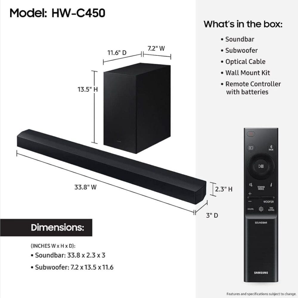 Samsung C-Series Soundbar HW-C450 - Image 3