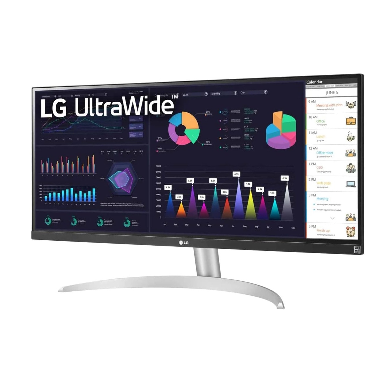 LG UltraWide 29WQ600-W (White 29-inch FullHD Monitor, AMD FreeSync, 100Hz, 1ms, HDR10) - Image 2