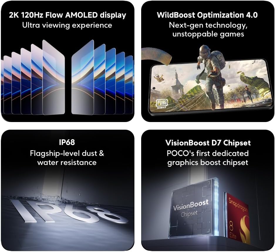 Poco F7 Pro 12GB/512GB (Qualcomm Snapdragon 8 Gen 3, 2K 120Hz Display, IP68, Global Version with 1 Year Warranty) - Image 4