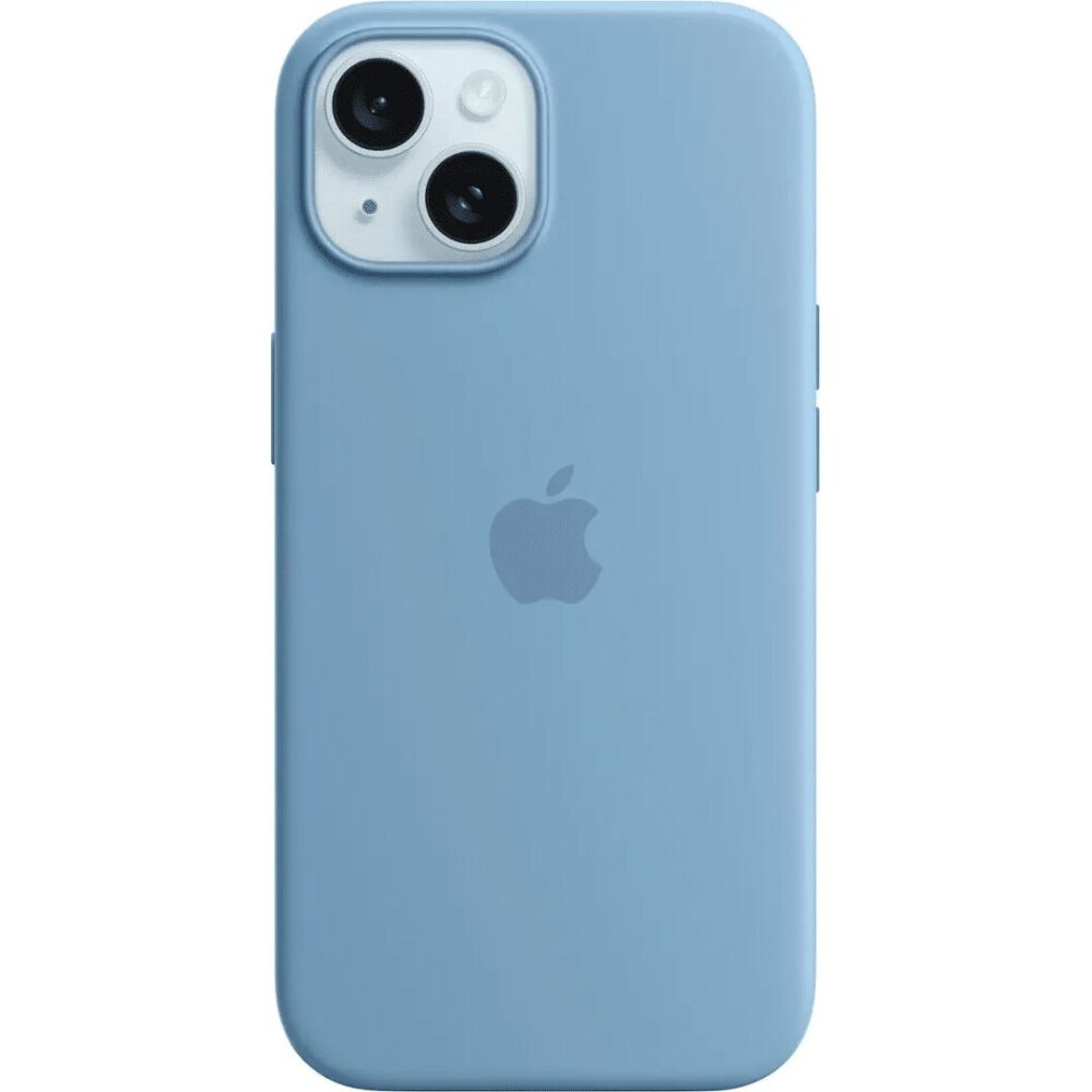 Apple - iPhone 15 Silicone Case with MagSafe - Winter Blue