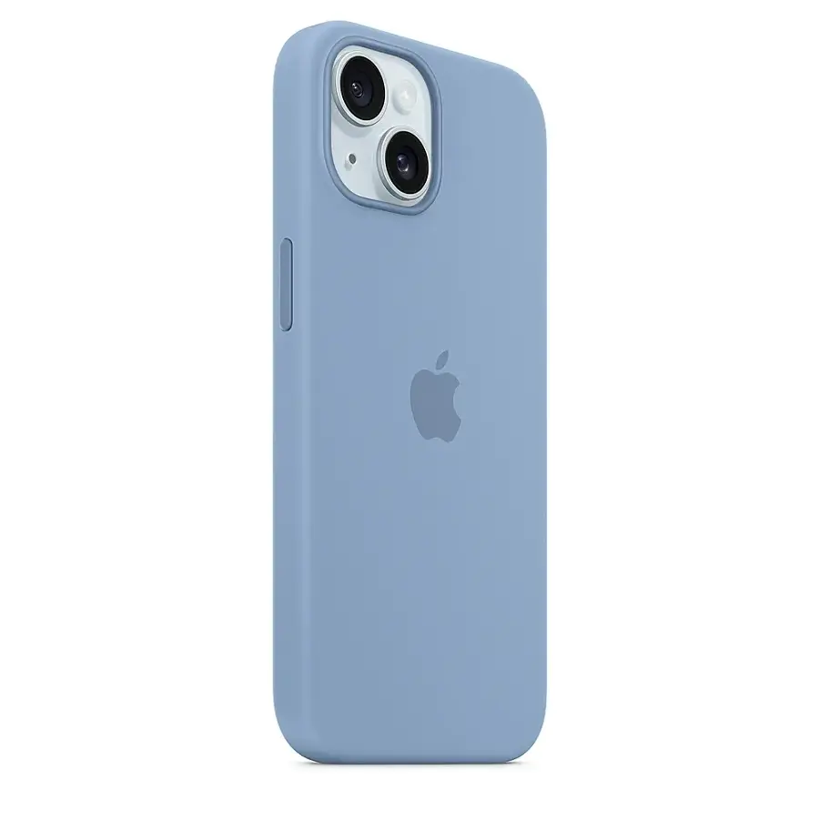 Apple - iPhone 15 Silicone Case with MagSafe - Winter Blue - Image 3