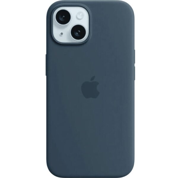 Apple - iPhone 15 Silicone Case with MagSafe - Storm Blue