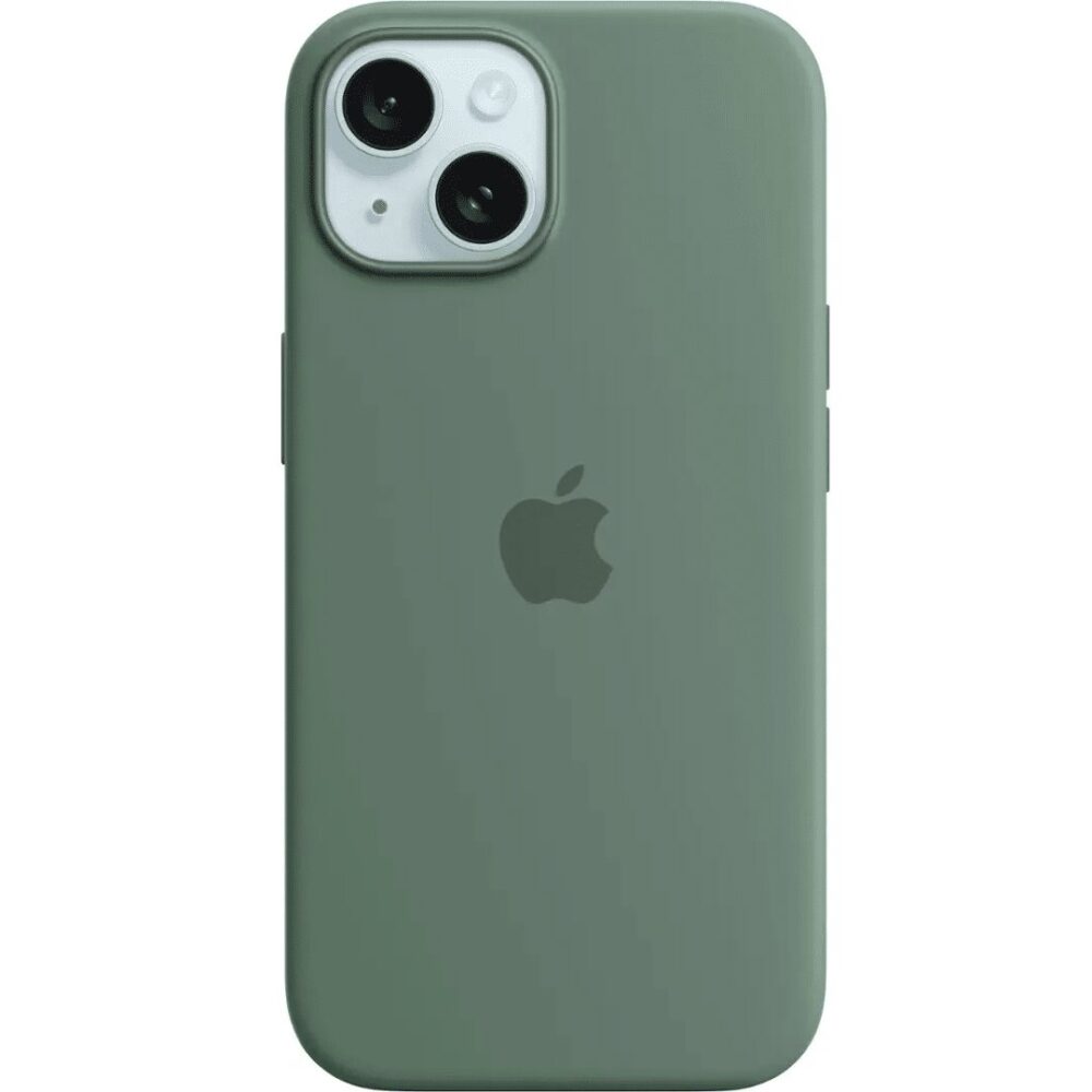 Apple - iPhone 15 Silicone Case with MagSafe - Cypress