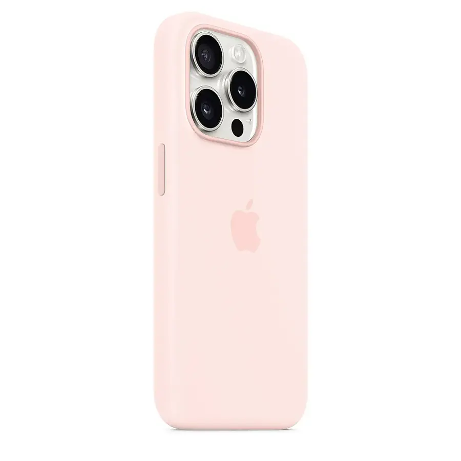 Apple - iPhone 15 Pro Silicone Case with MagSafe - Light Pink - Image 3