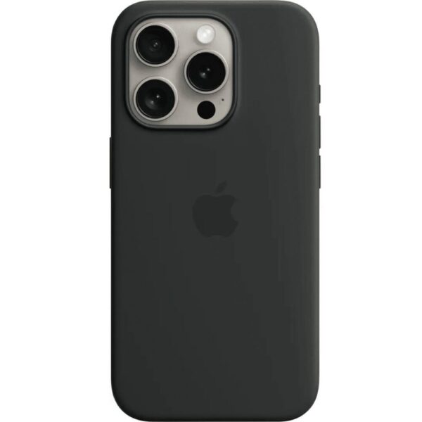 Apple - iPhone 15 Pro Silicone Case with MagSafe - Black