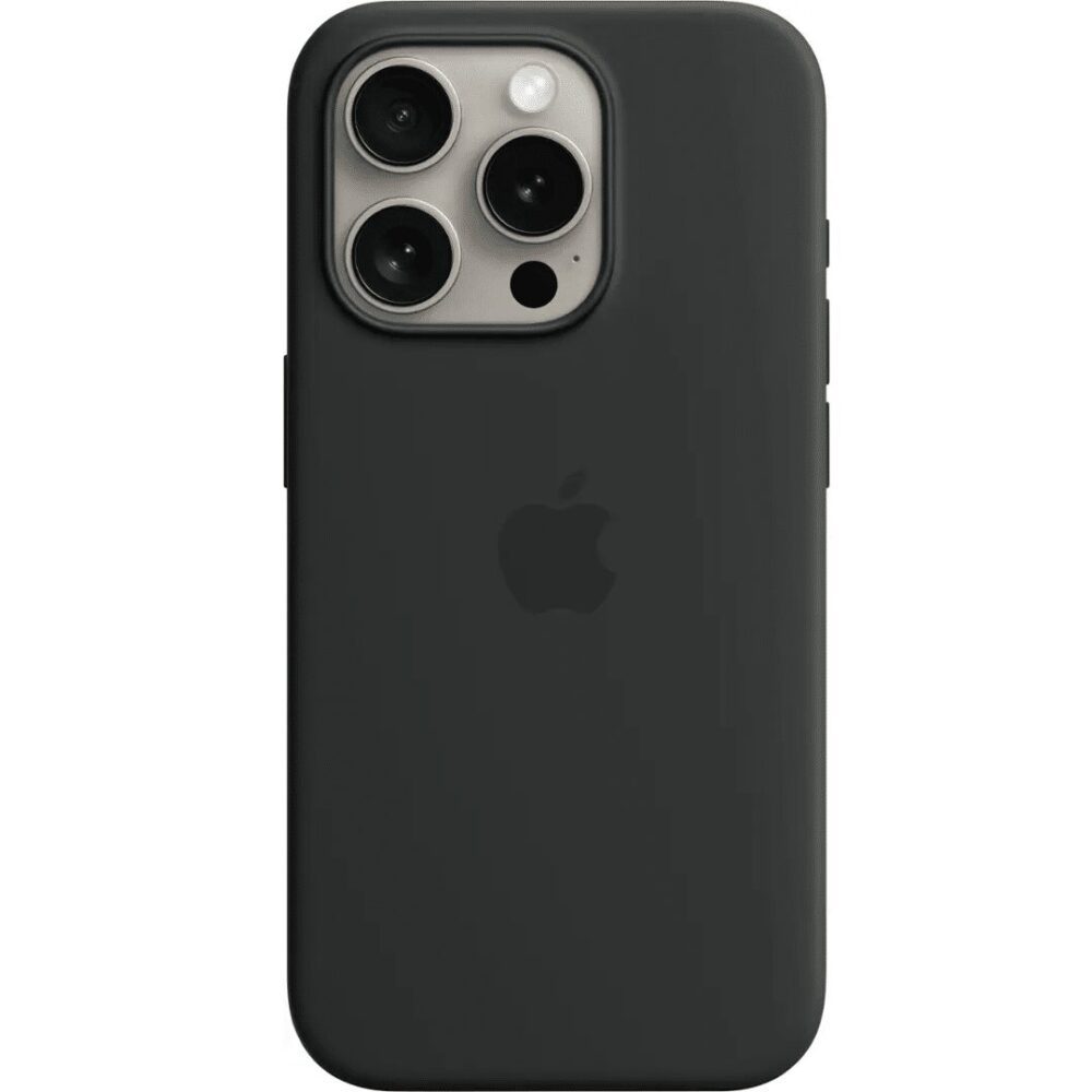 Apple - iPhone 15 Pro Silicone Case with MagSafe - Black