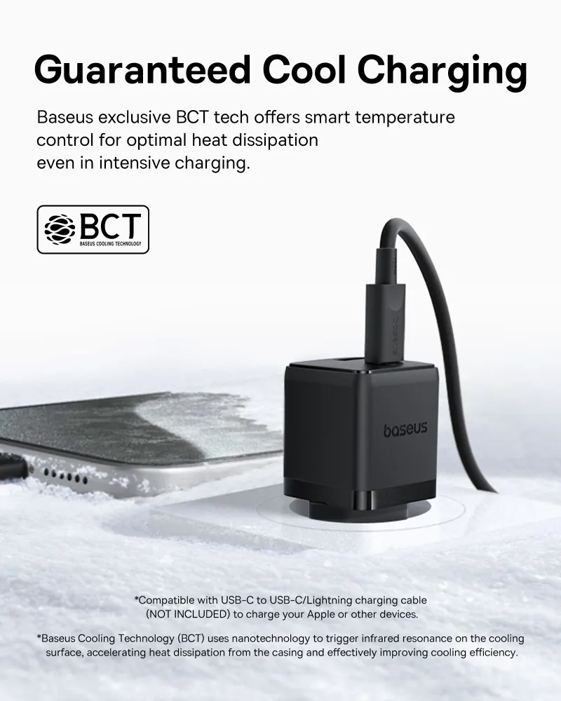 Baseus Palm 30W Fast Charger with Cable (Supports PD3.0, QC3.0, Smart Temperature Control with Cable Included) - Image 5
