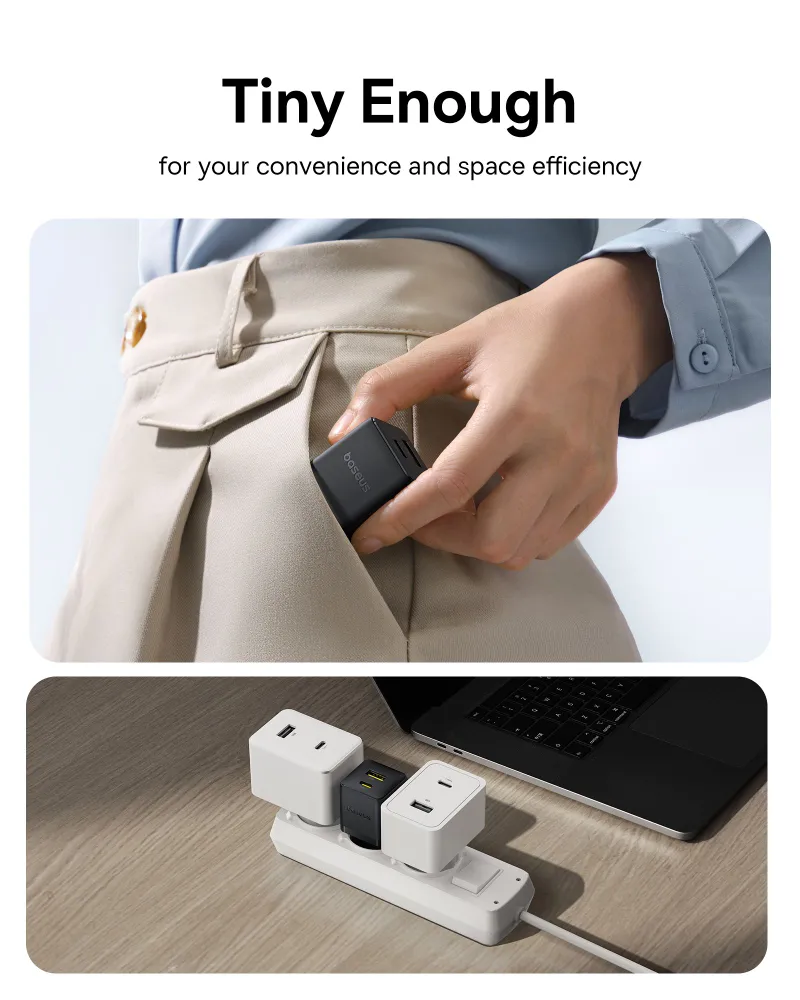 Baseus Palm 30W Fast Charger with Cable (Supports PD3.0, QC3.0, Smart Temperature Control with Cable Included) - Image 6