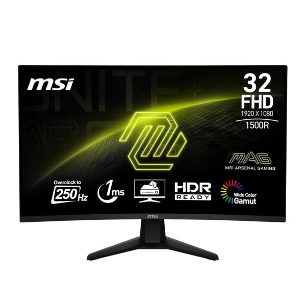 MSI MAG 32C6X (32-inch FullHD Gaming Monitor, 1500R, 250Hz, 1ms, HDR Ready)