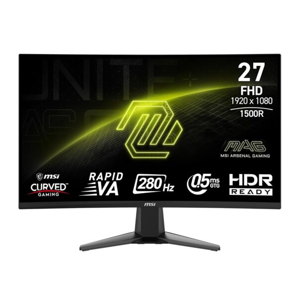 MSI MAG 276CXF (27-inch FullHD Curved Gaming Monitor, Rapid VA, 280Hz, 0.5ms, AI Vision)