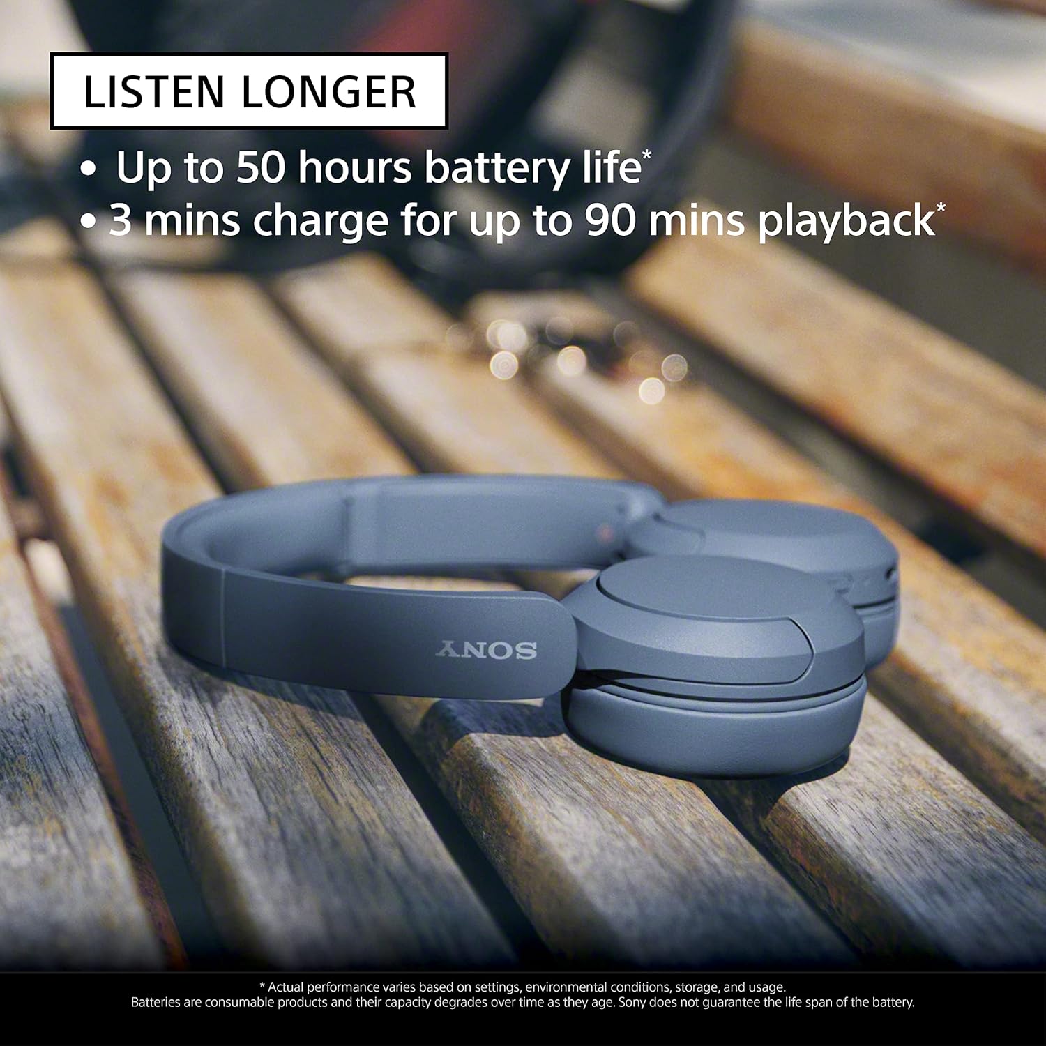 Sony WH-CH520 (Wireless Headphones, 50 Hours Battery Life, Quick Charging) - Image 5