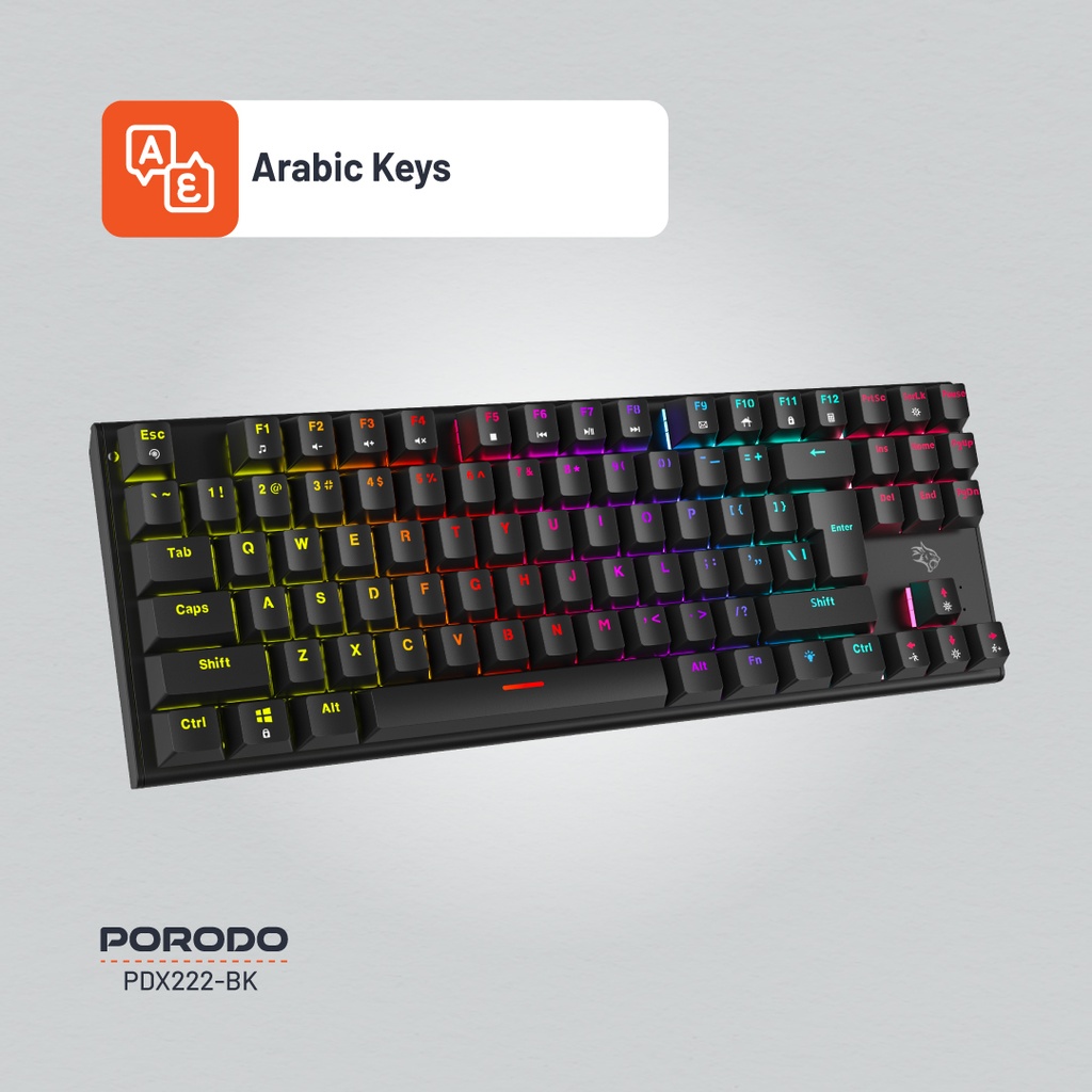 Porodo TKL (PDX222) | Wired Mechanical Gaming Keyboard - Image 3