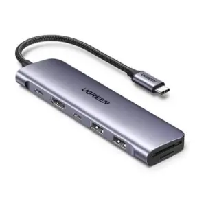 UGREEN 7-in-1 USB-C To 100W PD + 2xUSB3.0 + 2xUSB-C + 4K 30Hz HDMI + SD + TF (15214) | USB-C Hub