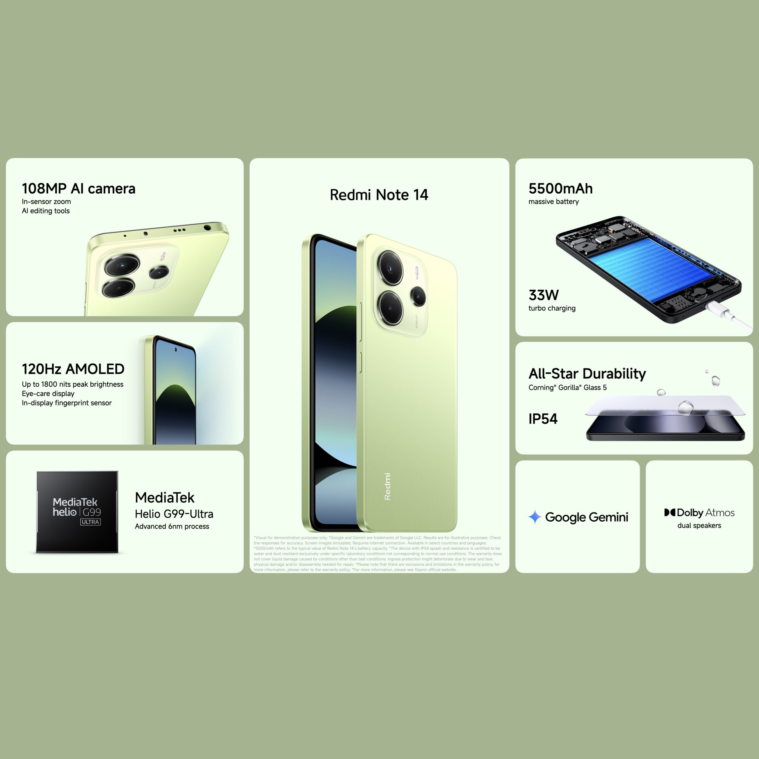 Redmi Note 14 4G 8GB/256GB (6.67-inch Display, 120Hz, 108MP AI Camera, Global Version with 1 Year Warranty) - Image 2