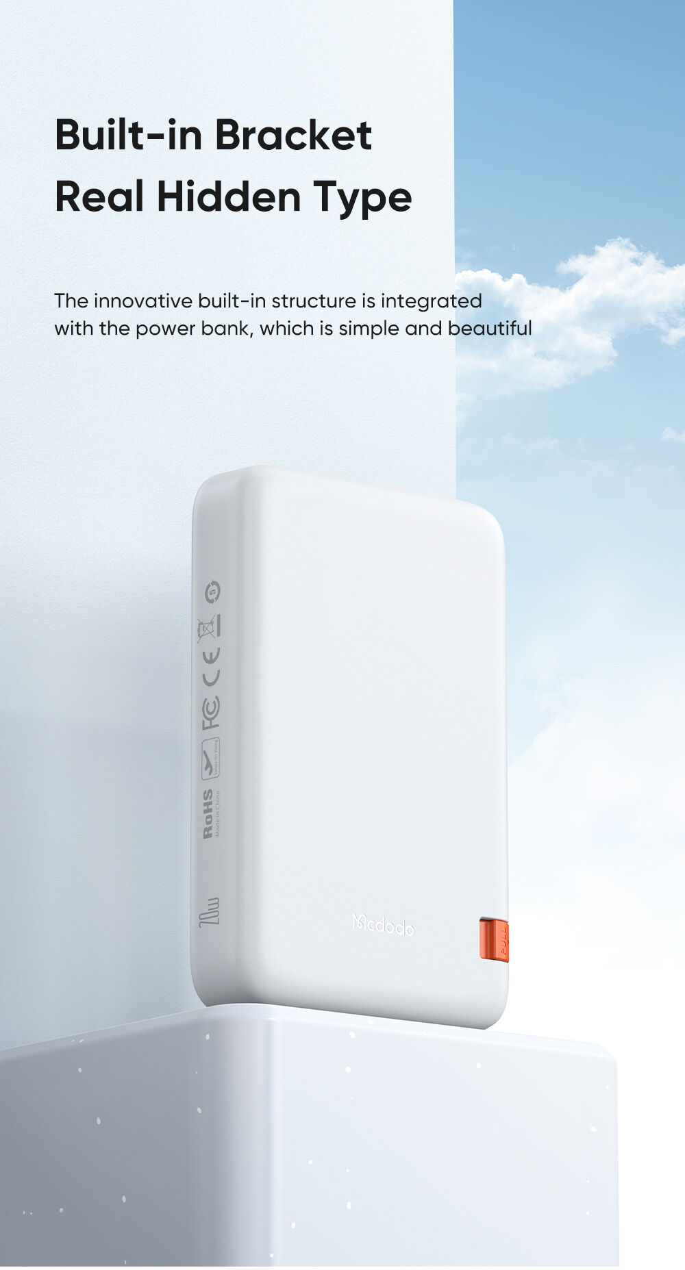 Mcdodo 10000mAh 20W Power Bank with Built-in Bracket - Image 7