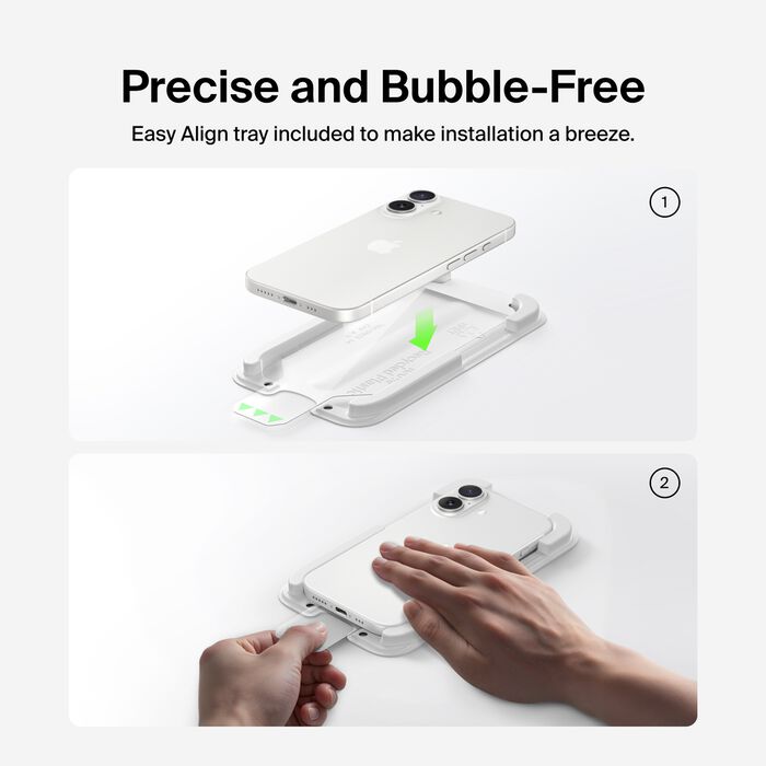 Belkin InvisiGlass Privacy Filter Screen Protector for iPhone 17 Pro (With Easy Align Tray) - Image 4