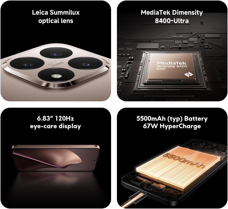 Xiaomi 15T 12GB/512GB (120Hz Eye-care Display, Dimensity 8400-Ultra, 50MP Leica Summilux Optical Lens, 5500mAh) - Image 8