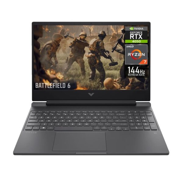 HP VICTUS 15-FB3093DX (AMD RYZEN 7-7445HS, 512GB NVME/16GB DDR5, 15.6" FHD 144HZ, RTX4050 6GB, WIN 11/ MICA SILVER)