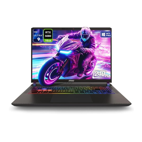 MSI VECTOR 16 HX AI 400 (Core ULTRA 9 275HX, 1TB NVME/16GB DDR5, 16" WQXGA (2560x16000) 240HZ, RTX 5080 DDR7 16GB, WIN 11/COSMO GRAY)