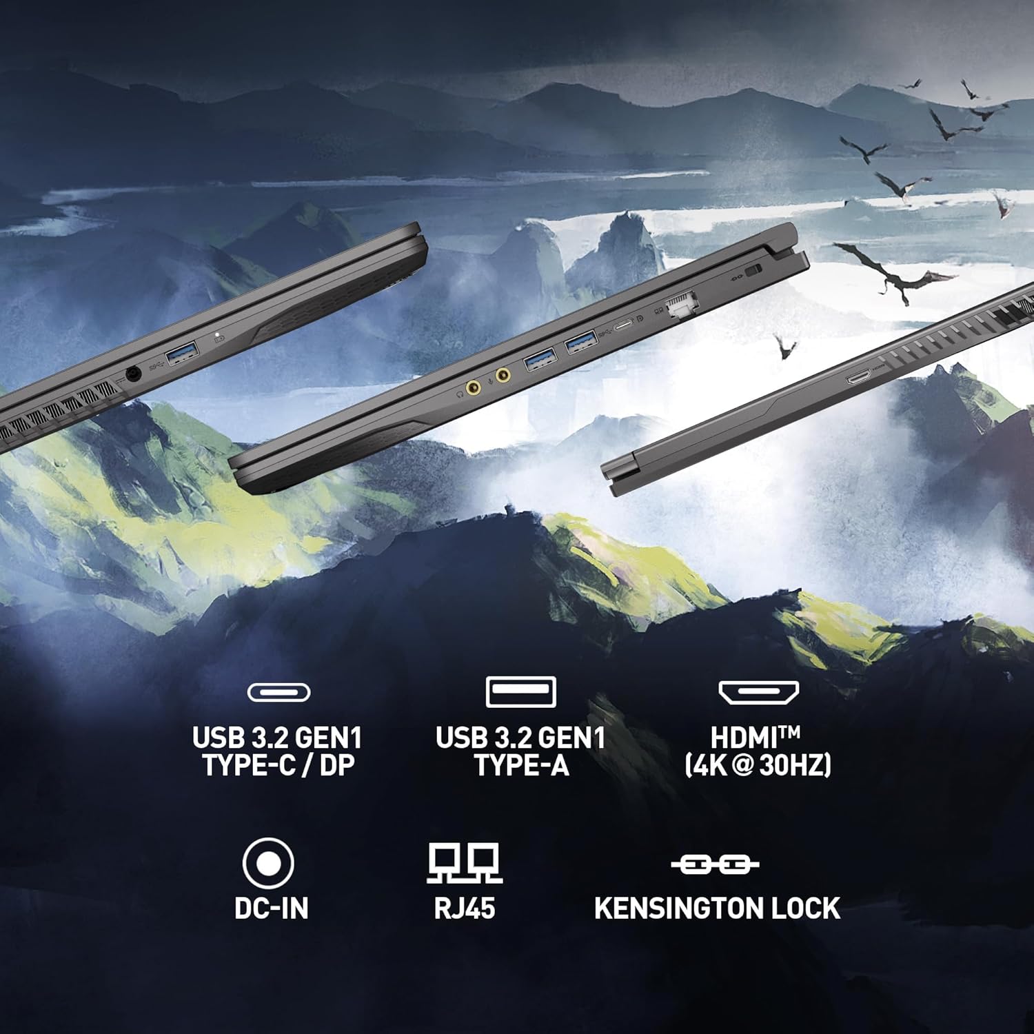 MSI THIN A15 B7466 (AMD RYZEN 5 7535HS, 512GB SSD/8GB DDR5, 15.6" FHD 144HZ, RTX 4050 6GB, WIN 11) - Image 2