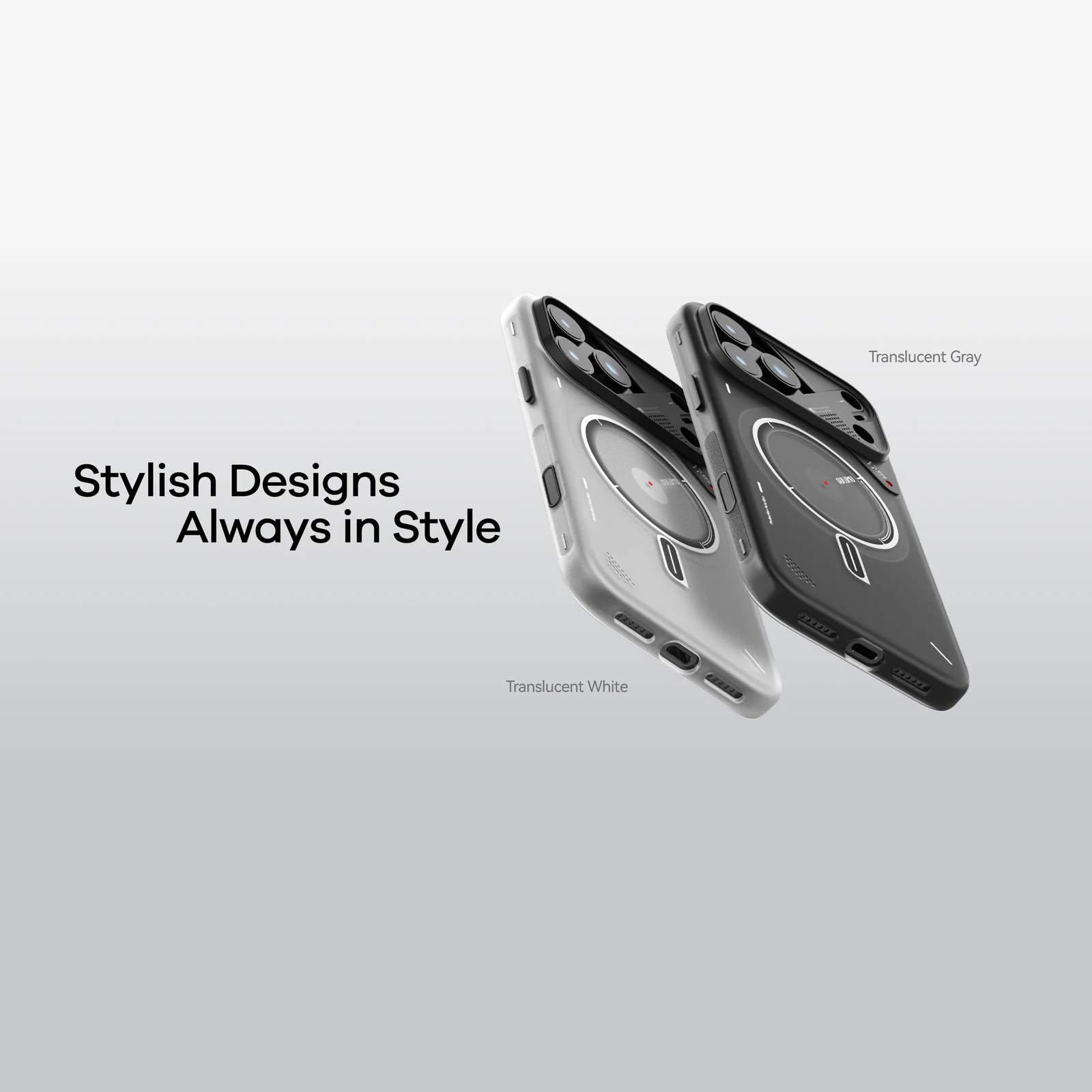 AULUMU Frosted Case for Apple iPhone 17 Pro - Gray (Cooling Tech, Color Changing Sensor, Glow in The Dark) - Image 6