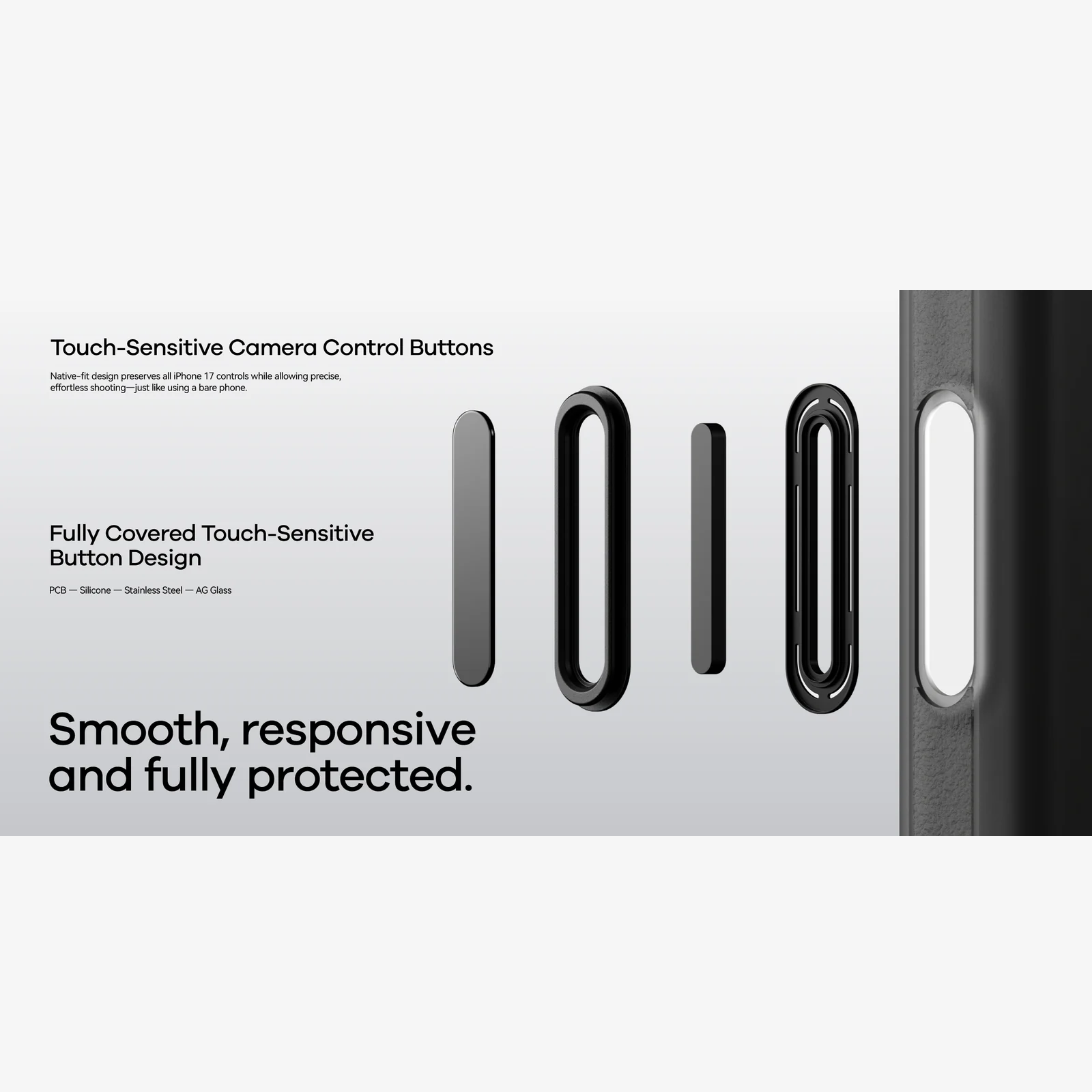 AULUMU Frosted Case for Apple iPhone 17 Pro - Gray (Cooling Tech, Color Changing Sensor, Glow in The Dark) - Image 12