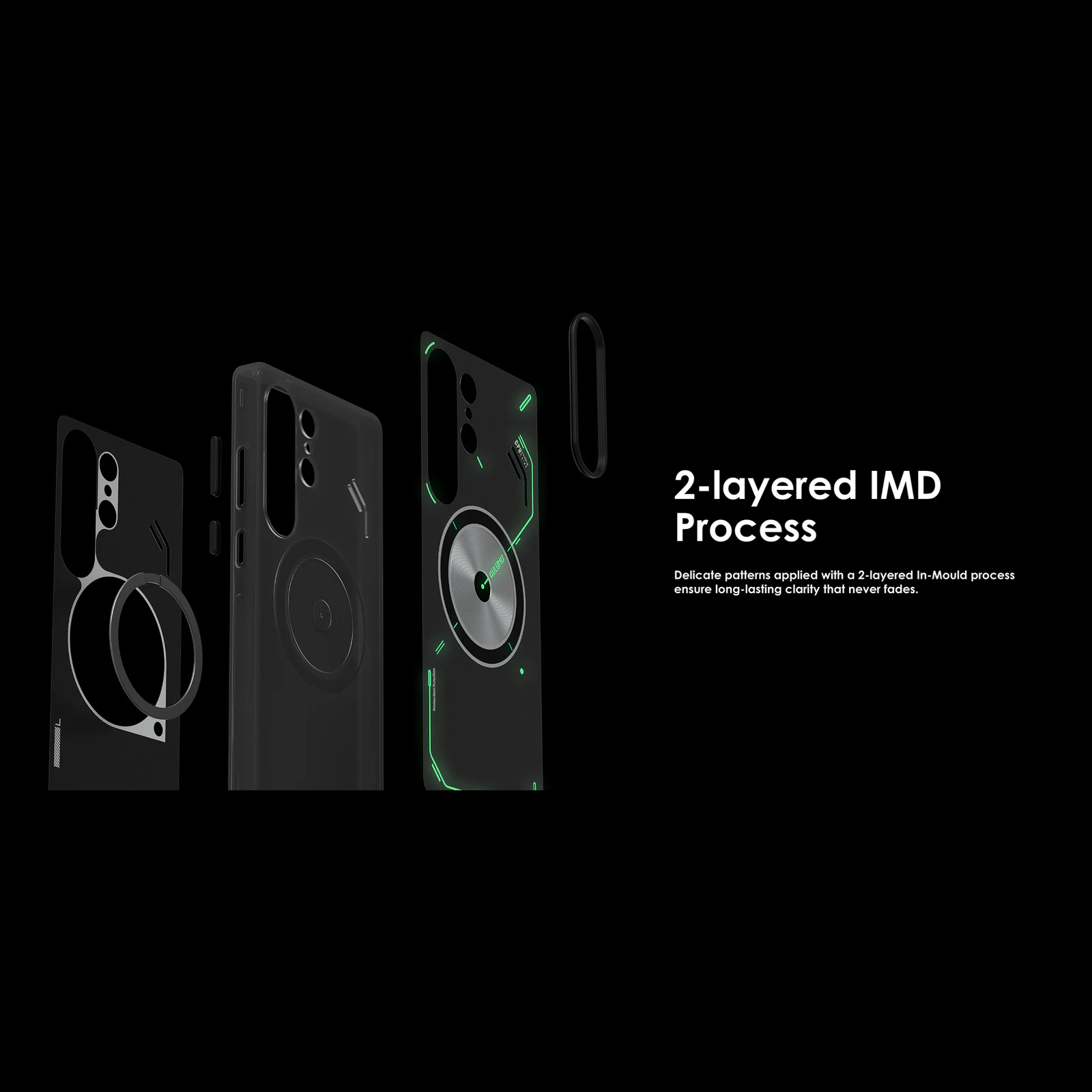 AULUMU Frosted Case for Samsung Galaxy S25 Ultra (Cooling Tech, Color Changing Sensor, Glow in The Dark) - Image 5