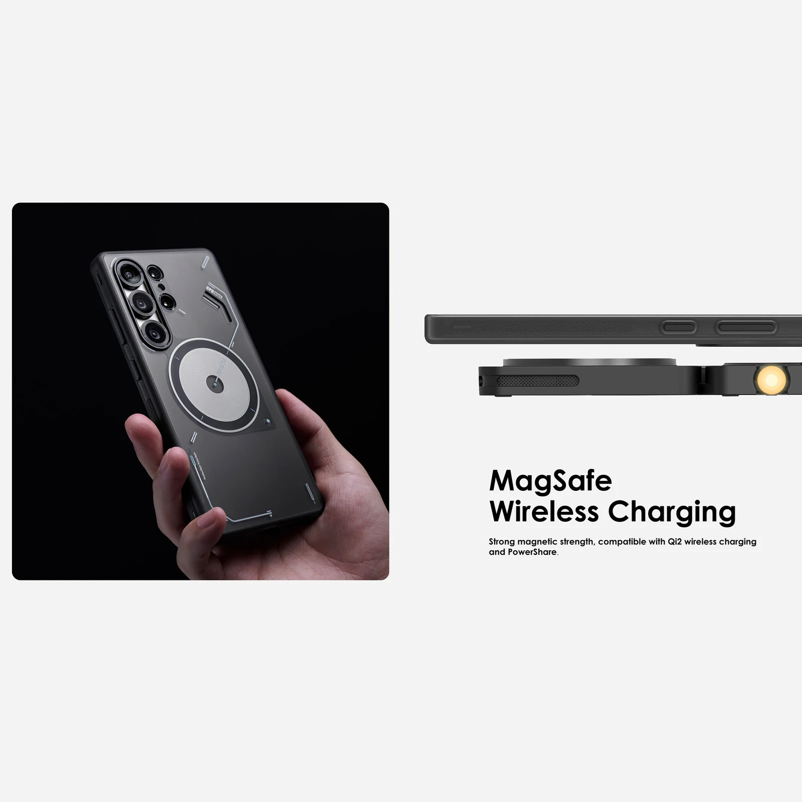 AULUMU Frosted Case for Samsung Galaxy S25 Ultra (Cooling Tech, Color Changing Sensor, Glow in The Dark) - Image 7